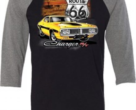 Dodge Route 66 Charger RT Mens Raglan Shirt