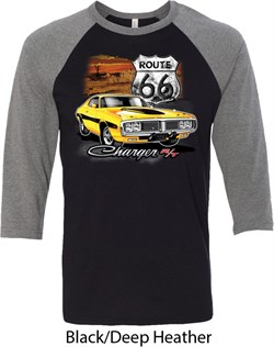 Dodge Route 66 Charger RT Mens Raglan Shirt