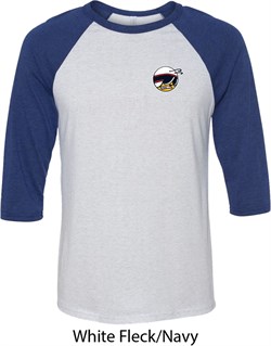 Dodge Scat Pack Logo Pocket Print Mens Raglan Shirt