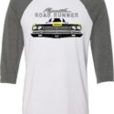 Dodge Yellow Plymouth Roadrunner Mens Raglan Shirt