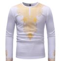 Ericdress African Dashiki Print Round Neck Long Sleeve Mens T-shirt