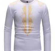 Ericdress African Fashion Dashiki Print Round Neck Mens T-shirt