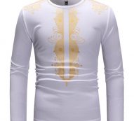 Ericdress African Fashion Dashiki Print Round Neck Mens T-shirt