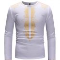 Ericdress African Fashion Dashiki Print Round Neck Mens T-shirt