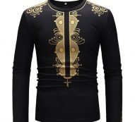 Ericdress African Fashion Dashiki Print Round Neck Mens T-shirt
