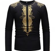 Ericdress African Fashion Dashiki Print Round Neck Mens T-shirt