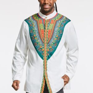 Ericdress African Fashion Dashiki Print Slim Fit Men's Shirt