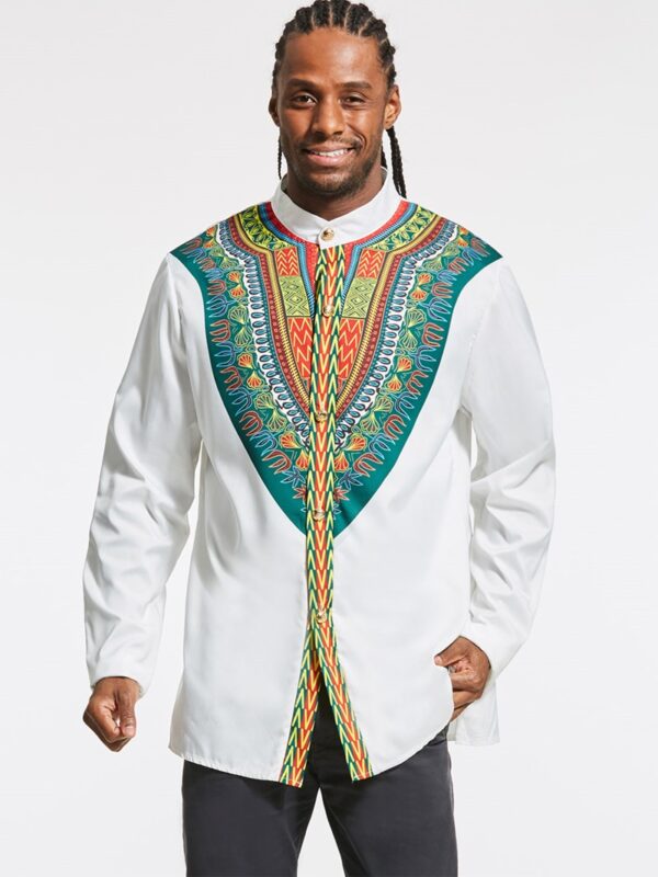 Ericdress African Fashion Dashiki Print Slim Fit Men's Shirt