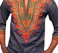 Ericdress African Fashion Dashiki Print V-Neck Slim Men’s Shirt