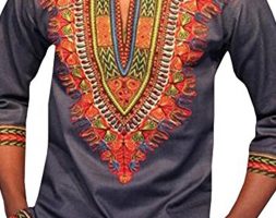 Ericdress African Fashion Dashiki Print V-Neck Slim Men’s Shirt