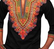 Ericdress African Fashion Dashiki Print V-Neck Slim Men’s Shirt