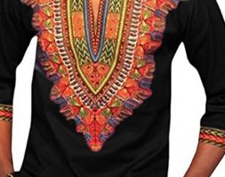 Ericdress African Fashion Dashiki Print V-Neck Slim Men’s Shirt
