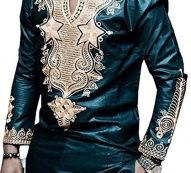 Ericdress African Fashion Dashiki Print V-Neck Vogue Men’s Shirt
