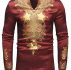 Ericdress African Fashion Dashiki Print V-Neck Vogue Men’s Shirt