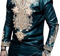 Ericdress African Fashion Dashiki Print V-Neck Vogue Men’s Shirt