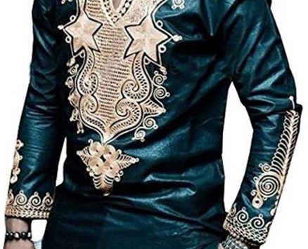 Ericdress African Fashion Dashiki Print V-Neck Vogue Men’s Shirt