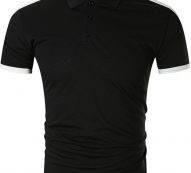 Ericdress Button Casual Color Block Slim Mens T-shirt