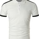 Ericdress Button Casual Color Block Slim Mens T-shirt