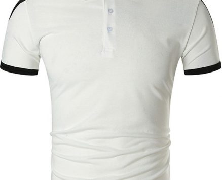 Ericdress Button Casual Color Block Slim Mens T-shirt