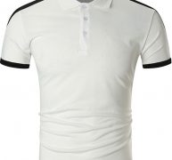 Ericdress Button Casual Color Block Slim Mens T-shirt