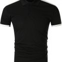 Ericdress Button Casual Color Block Slim Mens T-shirt