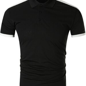 Ericdress Button Casual Color Block Slim Mens T-shirt