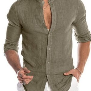 Ericdress Button Casual Plain Single-Breasted Men's Shirt