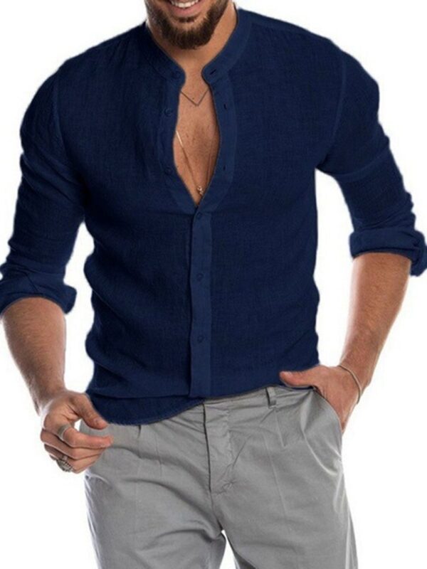 Ericdress Button Casual Plain Single-Breasted Men's Shirt