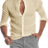 Ericdress Button Casual Plain Single-Breasted Men’s Shirt
