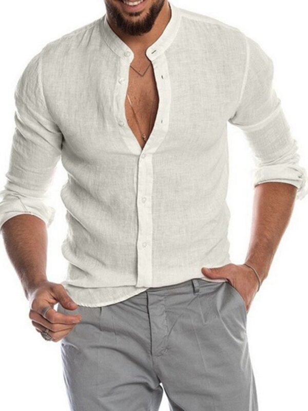 Ericdress Button Casual Plain Single-Breasted Men's Shirt