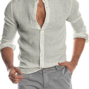 Ericdress Button Casual Plain Single-Breasted Men's Shirt