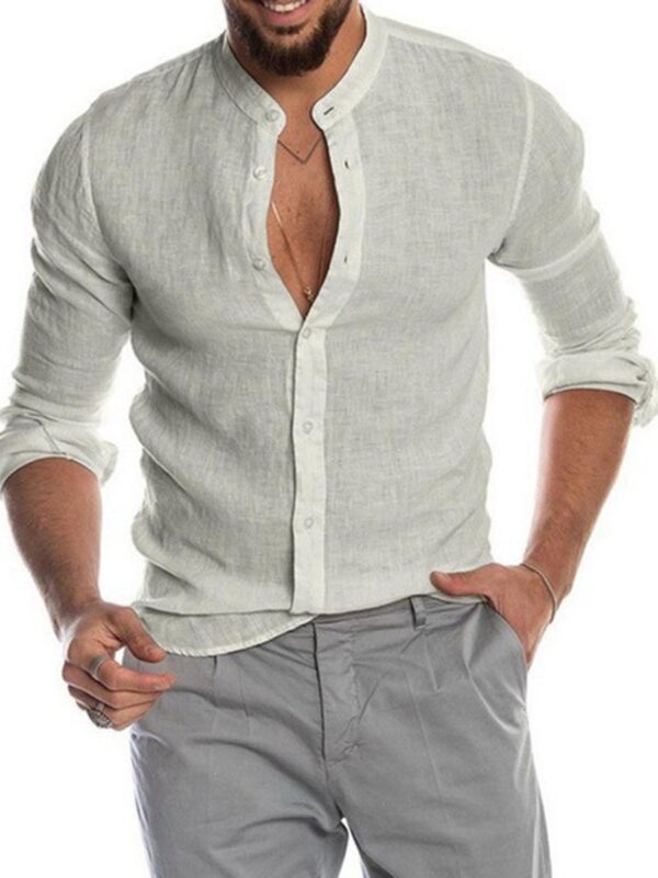 Ericdress Button Casual Plain Single-Breasted Men's Shirt