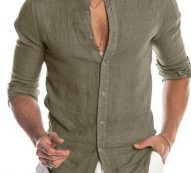 Ericdress Button Casual Plain Single-Breasted Men’s Shirt