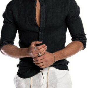 Ericdress Button Casual Plain Single-Breasted Men's Shirt