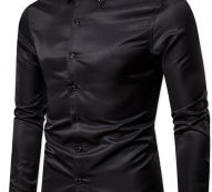 Ericdress Button Color Block Lapel Single-Breasted Men’s Shirt