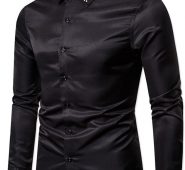 Ericdress Button Color Block Lapel Single-Breasted Men’s Shirt
