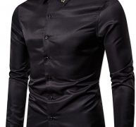 Ericdress Button Color Block Lapel Single-Breasted Men’s Shirt