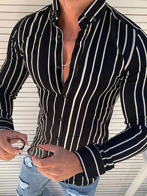 Ericdress Button Floral European Single-Breasted Men's Shirt
