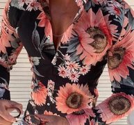 Ericdress Button Floral European Single-Breasted Men’s Shirt