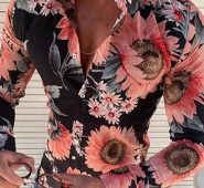 Ericdress Button Floral European Single-Breasted Men’s Shirt