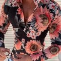 Ericdress Button Floral European Single-Breasted Men’s Shirt