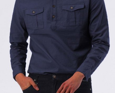 Ericdress Button Korean Plain Single-Breasted Men’s Shirt