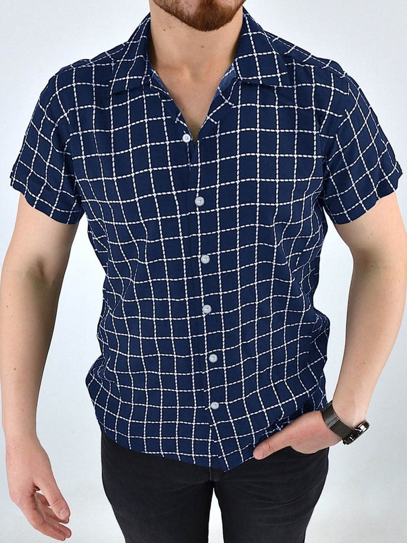 Ericdress Button Lapel Casual Single-Breasted Men's Shirt