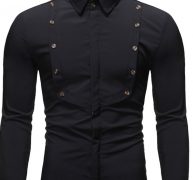 Ericdress Button Lapel Fashion Slim Single-Breasted Men’s Shirt