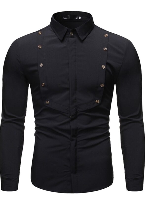 Ericdress Button Lapel Fashion Slim Single-Breasted Men's Shirt