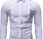 Ericdress Button Lapel Fashion Slim Single-Breasted Men’s Shirt