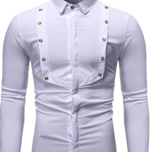 Ericdress Button Lapel Fashion Slim Single-Breasted Men's Shirt