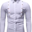 Ericdress Button Lapel Fashion Slim Single-Breasted Men’s Shirt