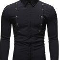 Ericdress Button Lapel Fashion Slim Single-Breasted Men’s Shirt