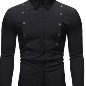 Ericdress Button Lapel Fashion Slim Single-Breasted Men's Shirt